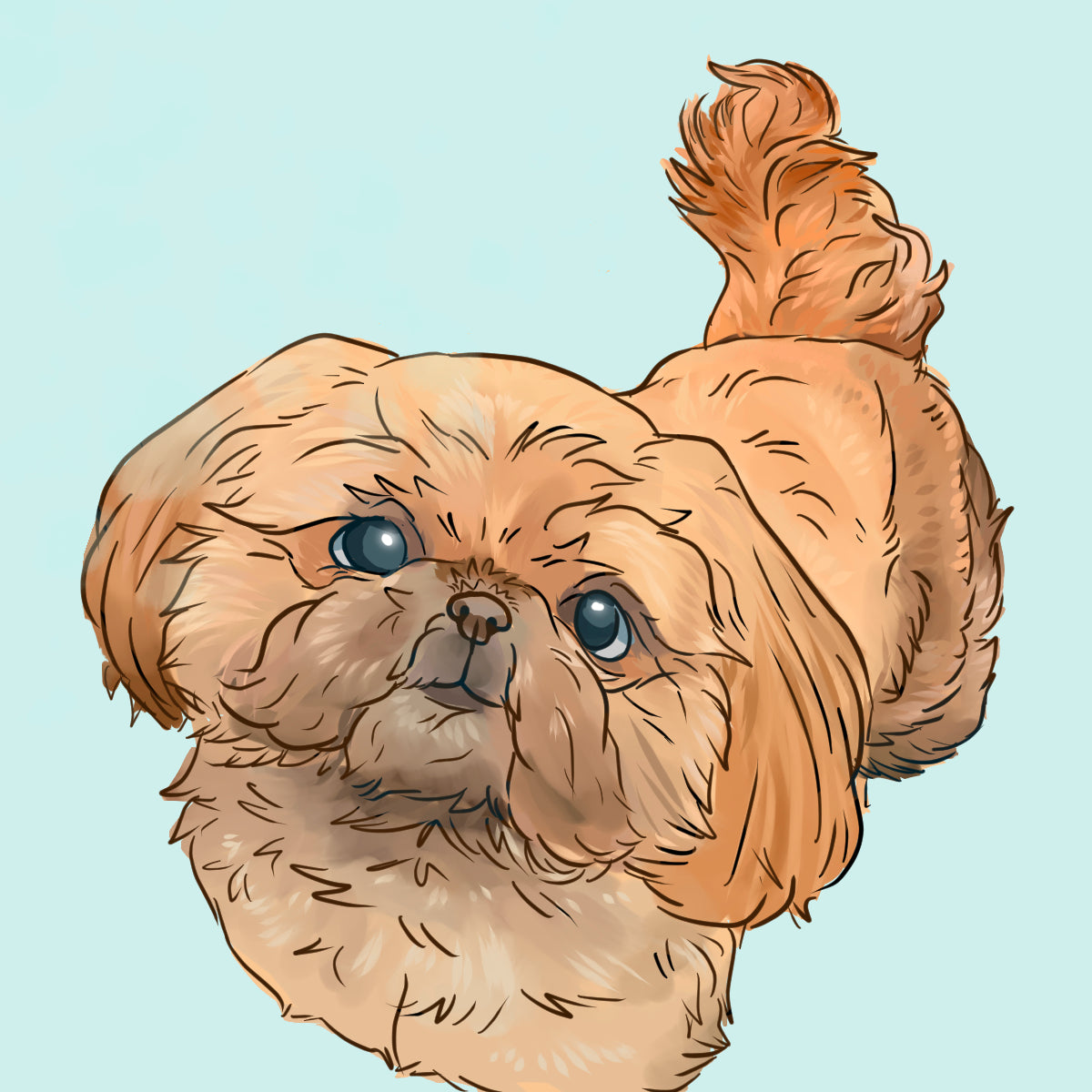Digital Pet Portrait Option 1